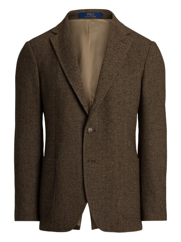 Polo Ralph Lauren Herringbone Tweed Blazer Brown FARFETCH