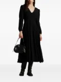 Polo Ralph Lauren polka-dot puff-sleeve midi dress - Black