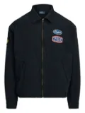 Polo Ralph Lauren embroidered-patch zip-up jacket - Black