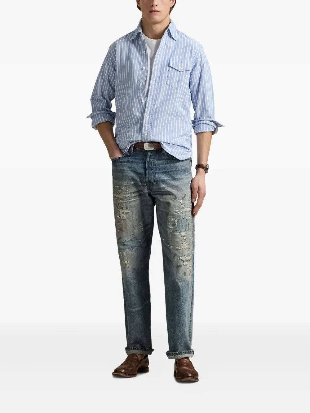 Polo Ralph Lauren Gestreept overhemd Blauw