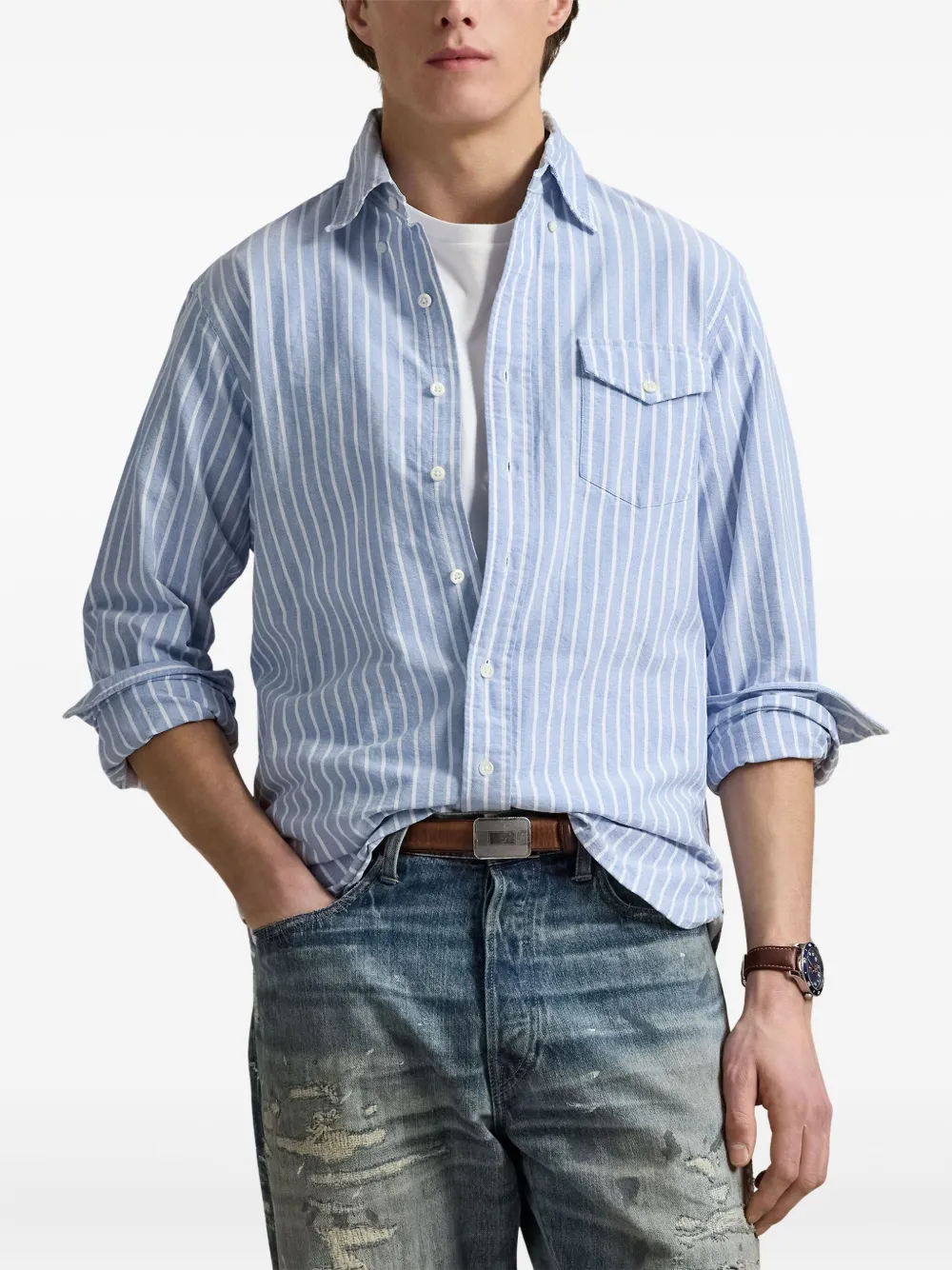 Polo Ralph Lauren Gestreept overhemd Blauw