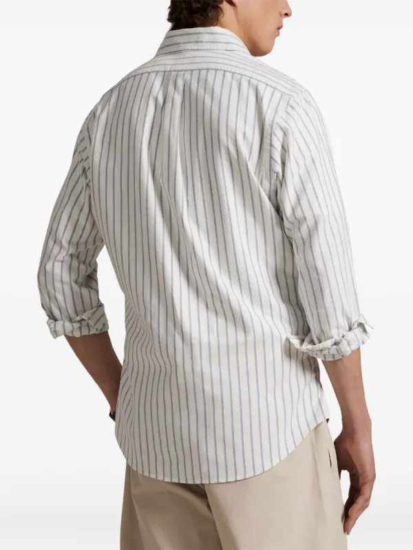 Polo Ralph Lauren Striped Oxford Shirt White FARFETCH JO