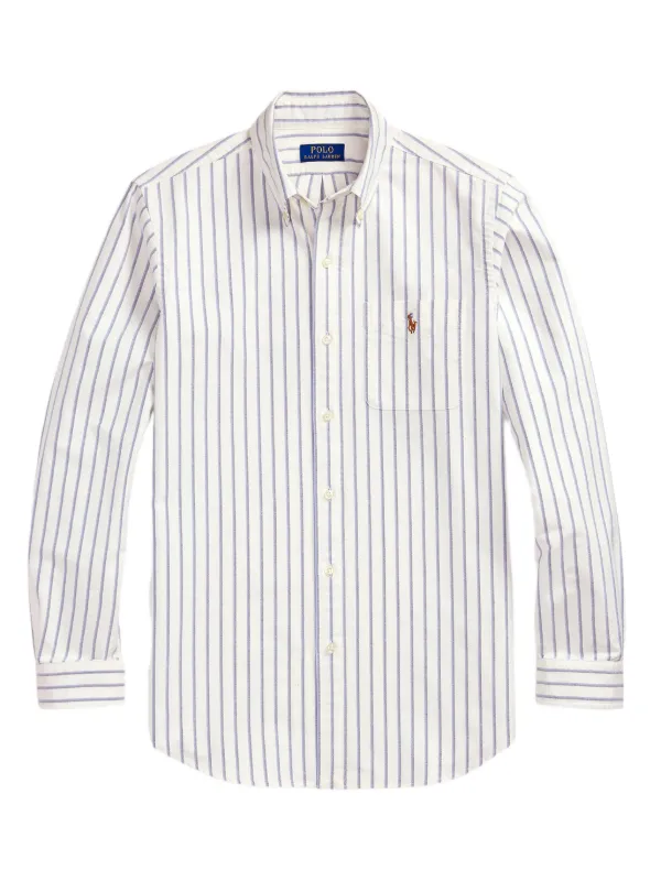 Polo Ralph Lauren Striped Oxford Shirt White FARFETCH IN