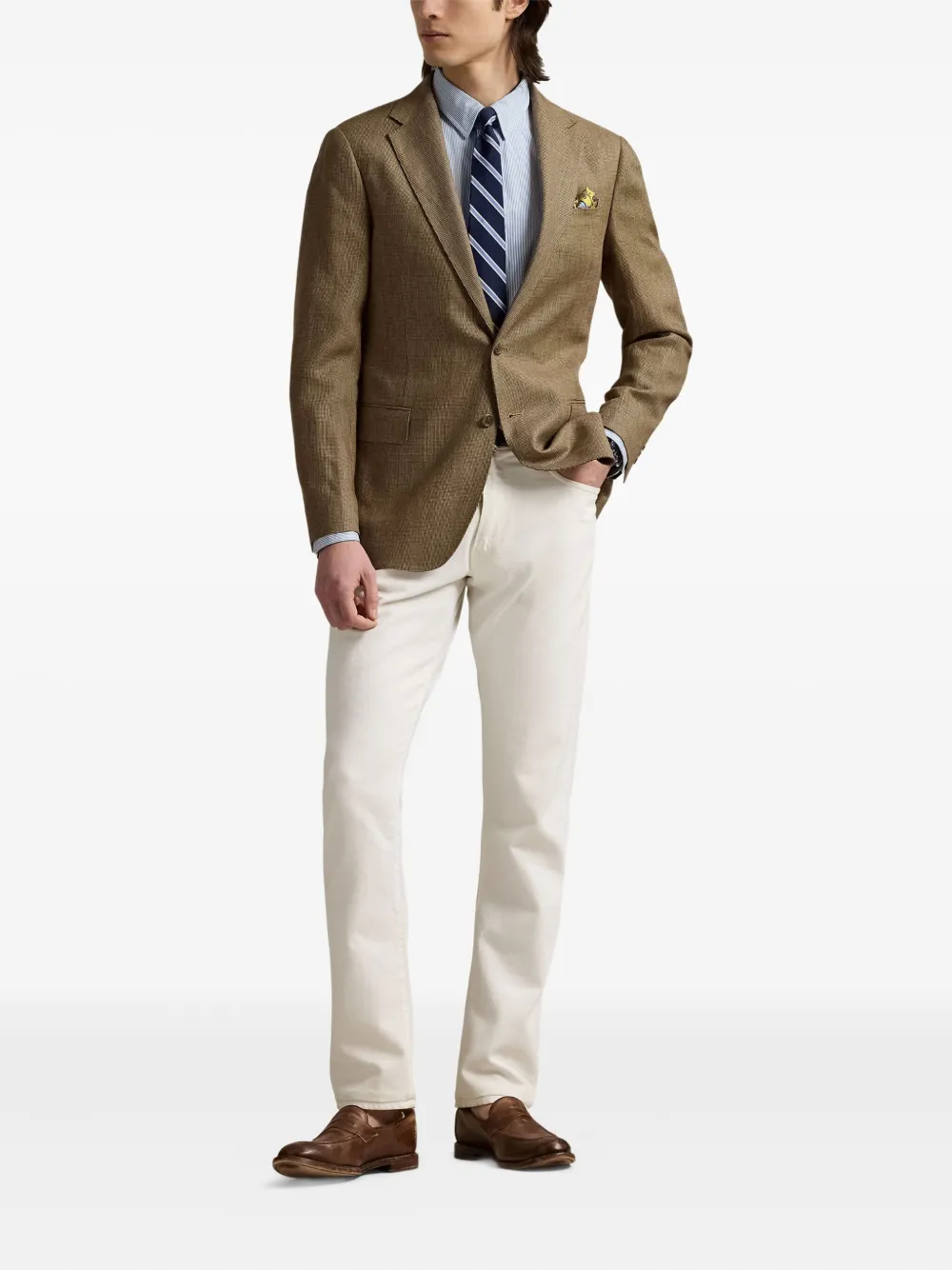 Polo Ralph Lauren Geruite blazer Bruin