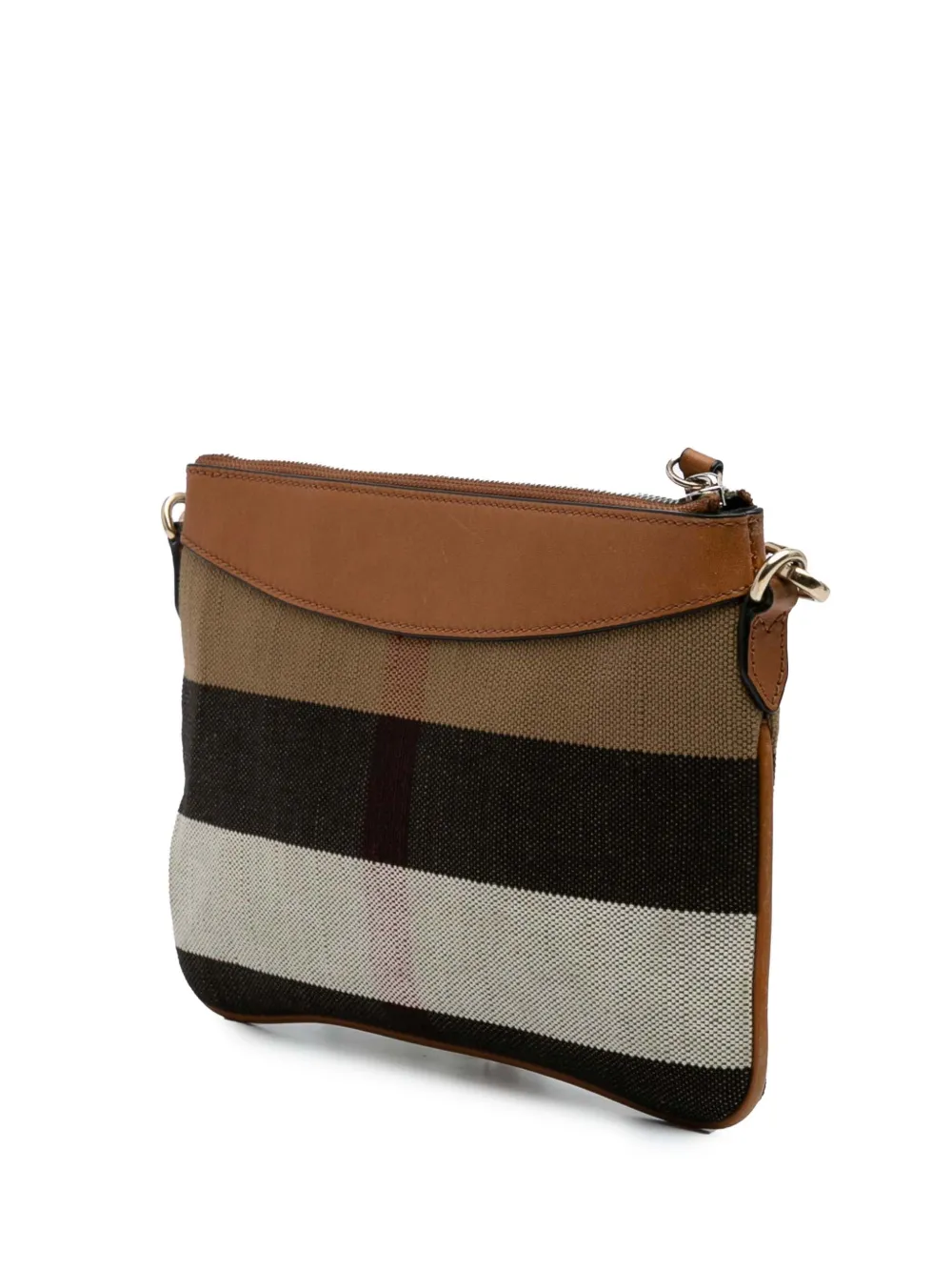 Pre-owned Burberry 2000-2017 Mega Check Canvas Peyton Crossbody Bag