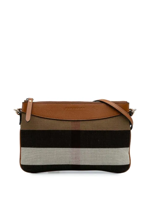 Burberry Pre-Owned 2000-2017 Mega Check Canvas Peyton crossbody bag
