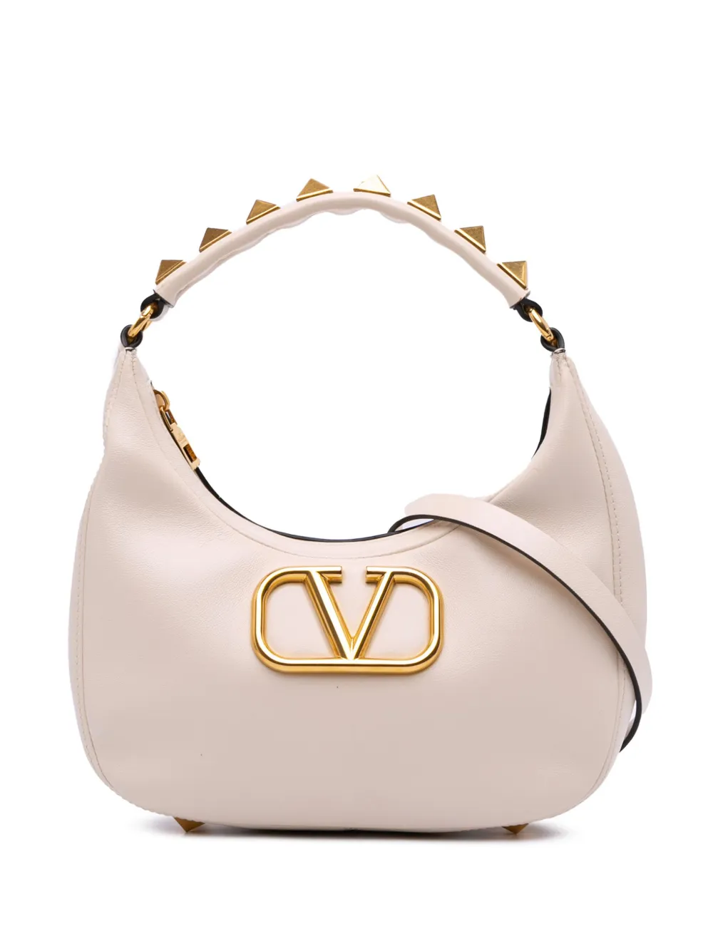 Valentino Garavani Pre-Owned 2021-2024 Leather Roman Stud Sign Vlogo Valentino Garavani Pre-Owned 2021-2024 Leather Roman Stud Sign Vlogo
