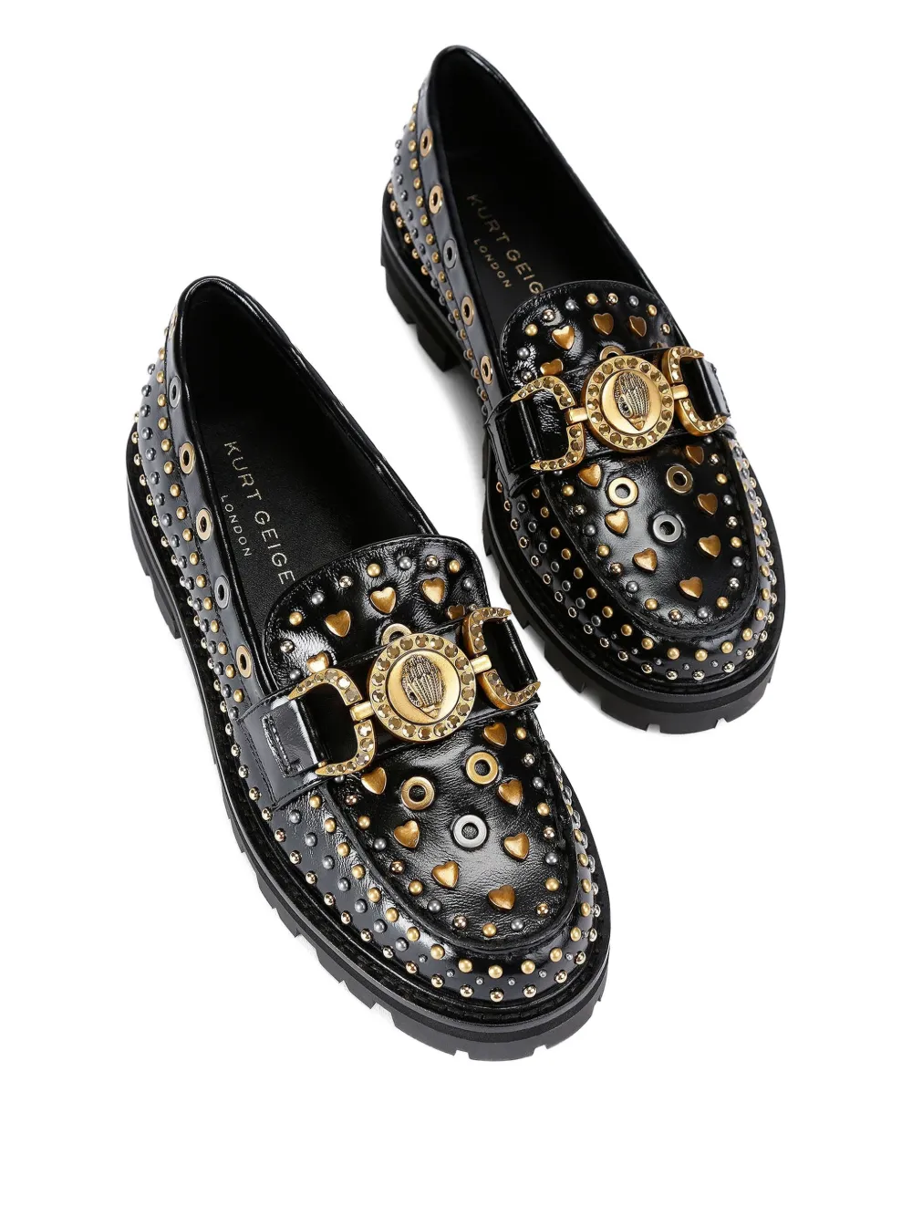 Kurt Geiger London Maison loafers verfraaid met studs Zwart