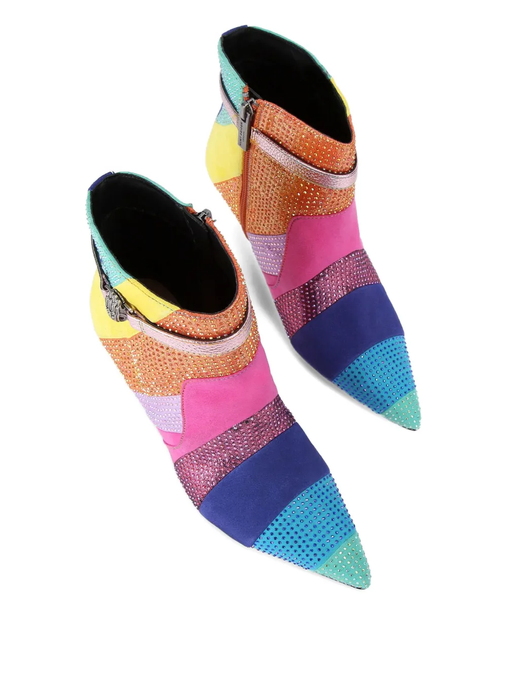 Kurt Geiger London 65 mm Kensington verfraaide enkellaarzen Roze