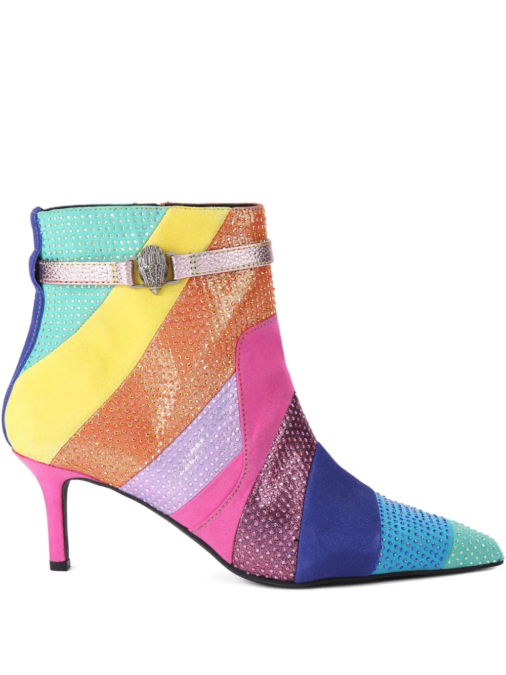 Kurt Geiger London 65 mm Kensington verfraaide enkellaarzen Roze