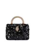 Kurt Geiger London mini Kensington sequinned tote bag - Black