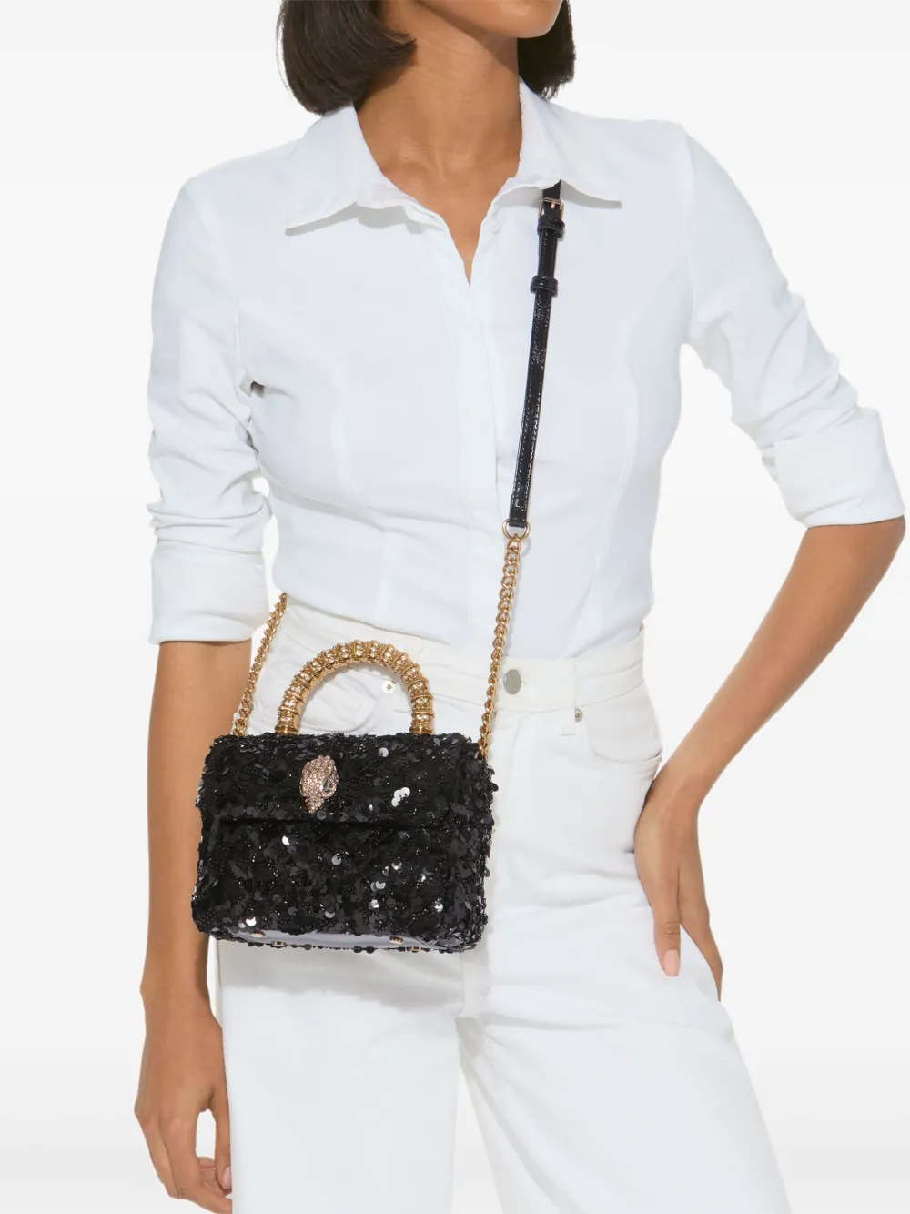 Kurt Geiger London Kensington mini-shopper met pailletten Zwart