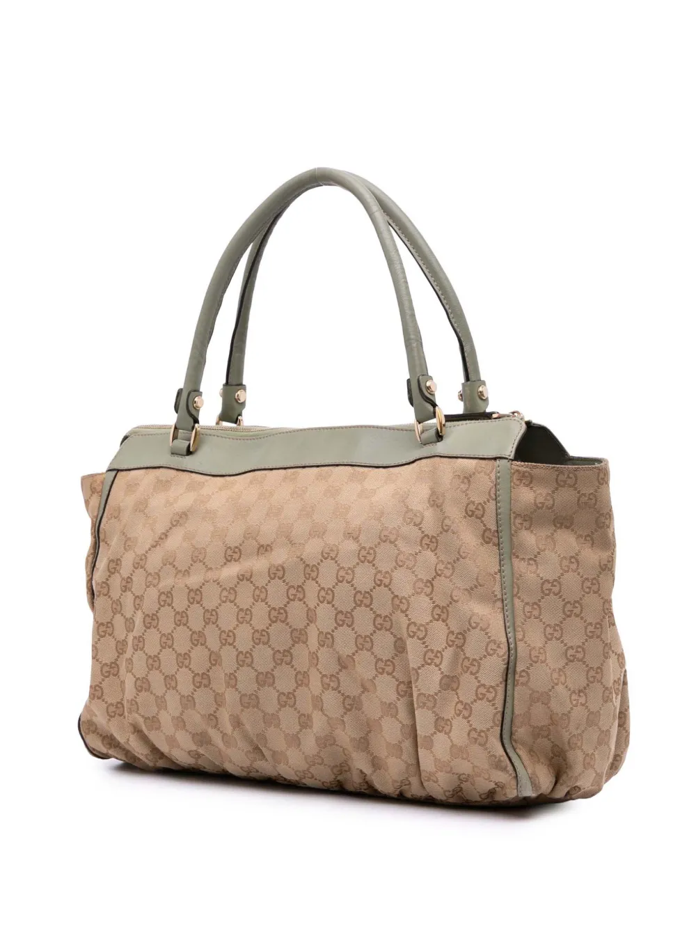 Pre-owned Gucci 2016-2024 Gg Canvas Abbey D Ring Tote Bag In Brown