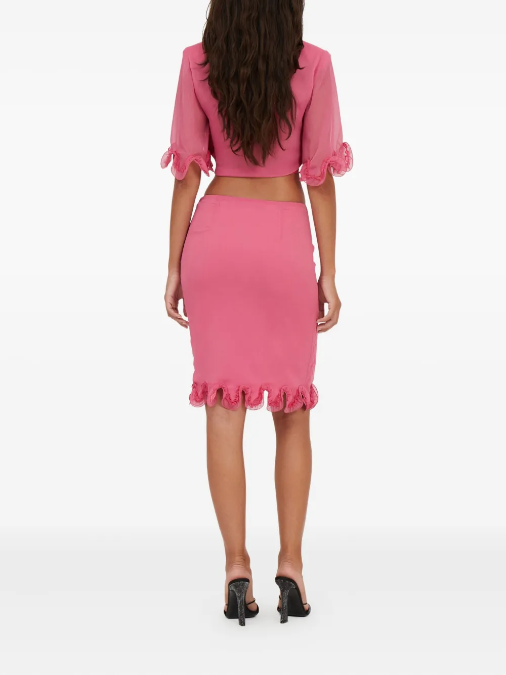 ROTATE BIRGER CHRISTENSEN Cropped shirt Roze