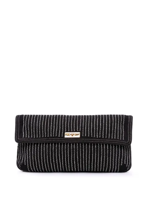 Chloé Pre-Owned 2000-2024 Crystal Embellish Canvas clutch bag