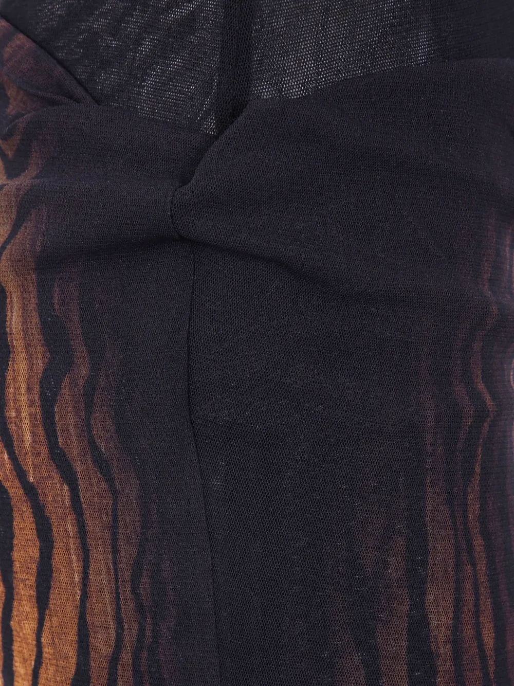 Jean Paul Gaultier wood-print draped skirt Bruin