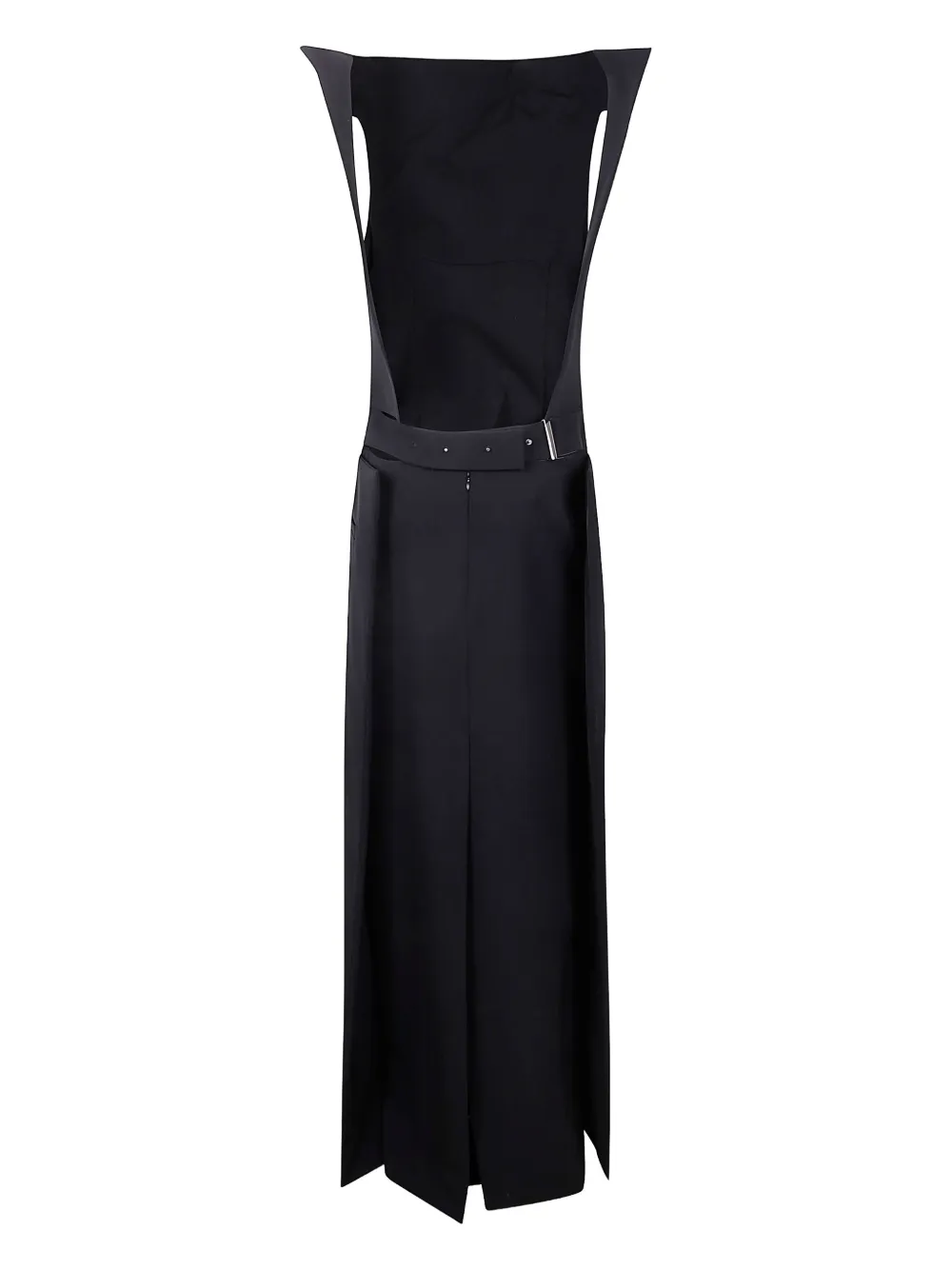 Jean Paul Gaultier cowl-neck belted dress Zwart