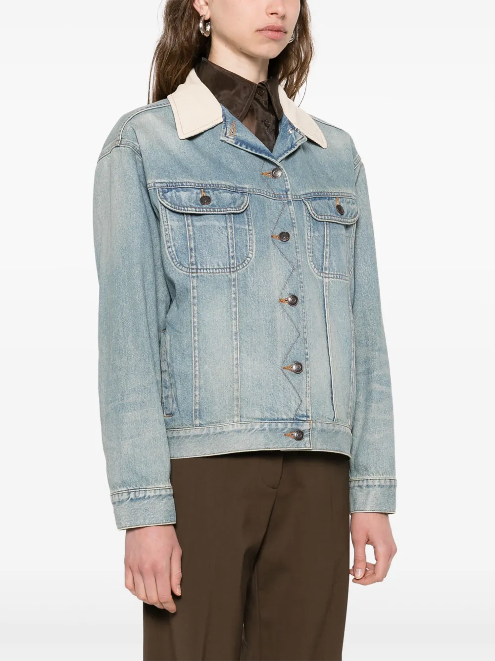 The Row Denim jack Blauw