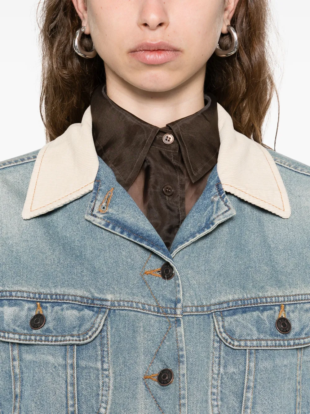 The Row Denim jack Blauw
