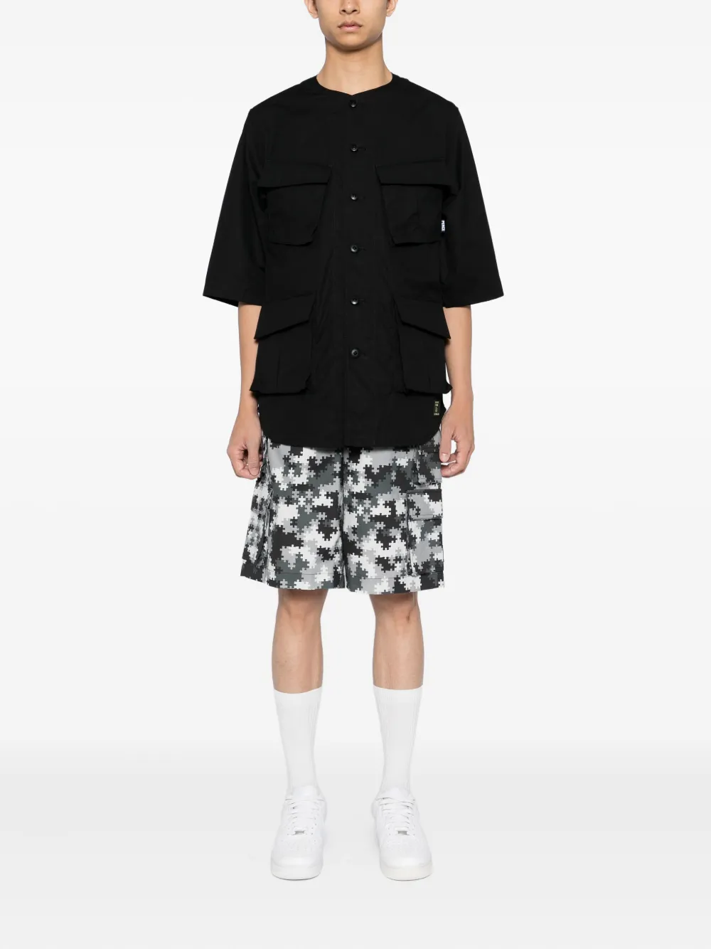 PEACE AND AFTER puzzle camo cargo shorts | Cargo Shorts | Image 2