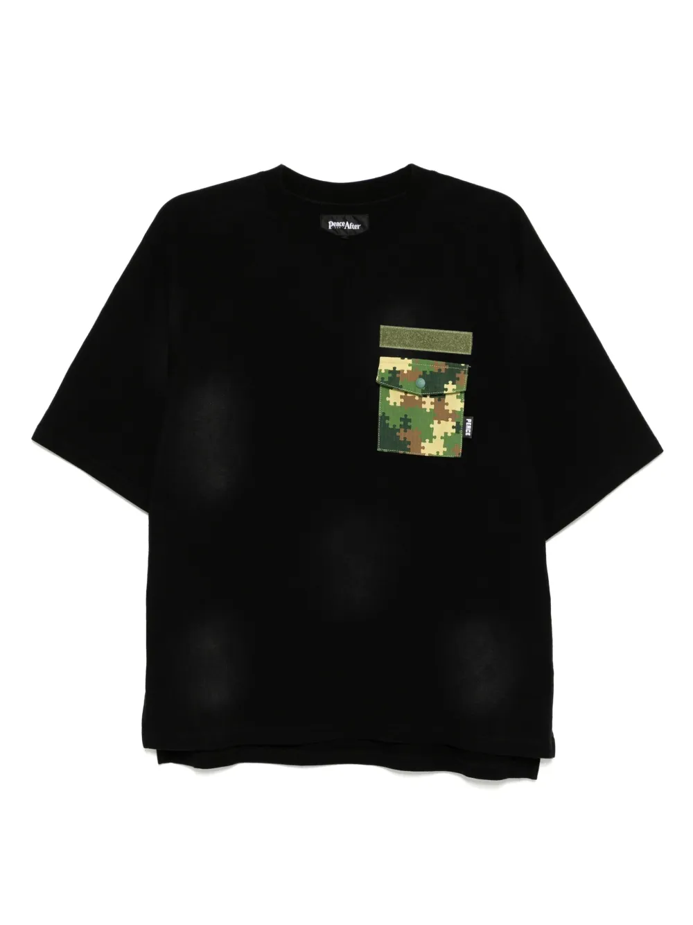 PEACE AND AFTER logo-patch T-shirt | Black | Image 1