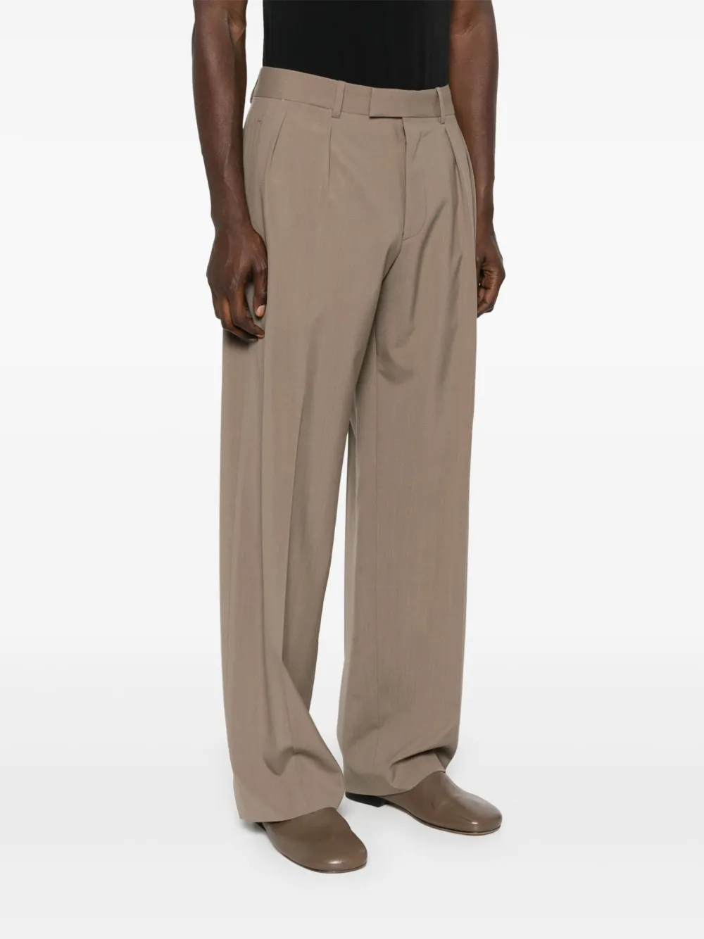 The Row Broek met geplooid detail Bruin