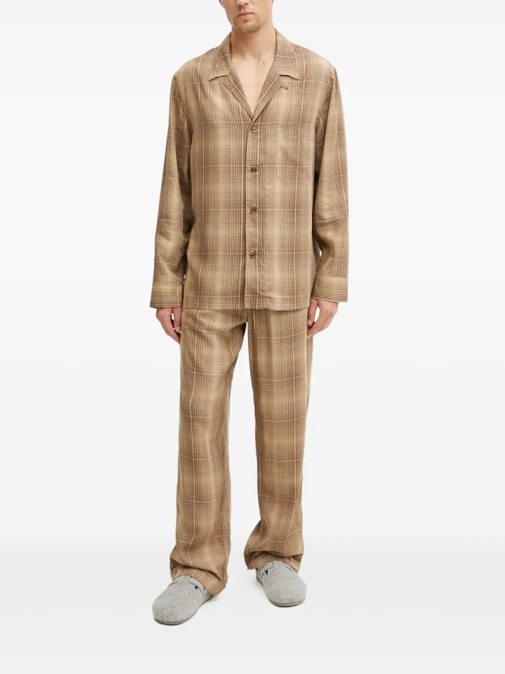 CDLP Geruite pyjama Beige