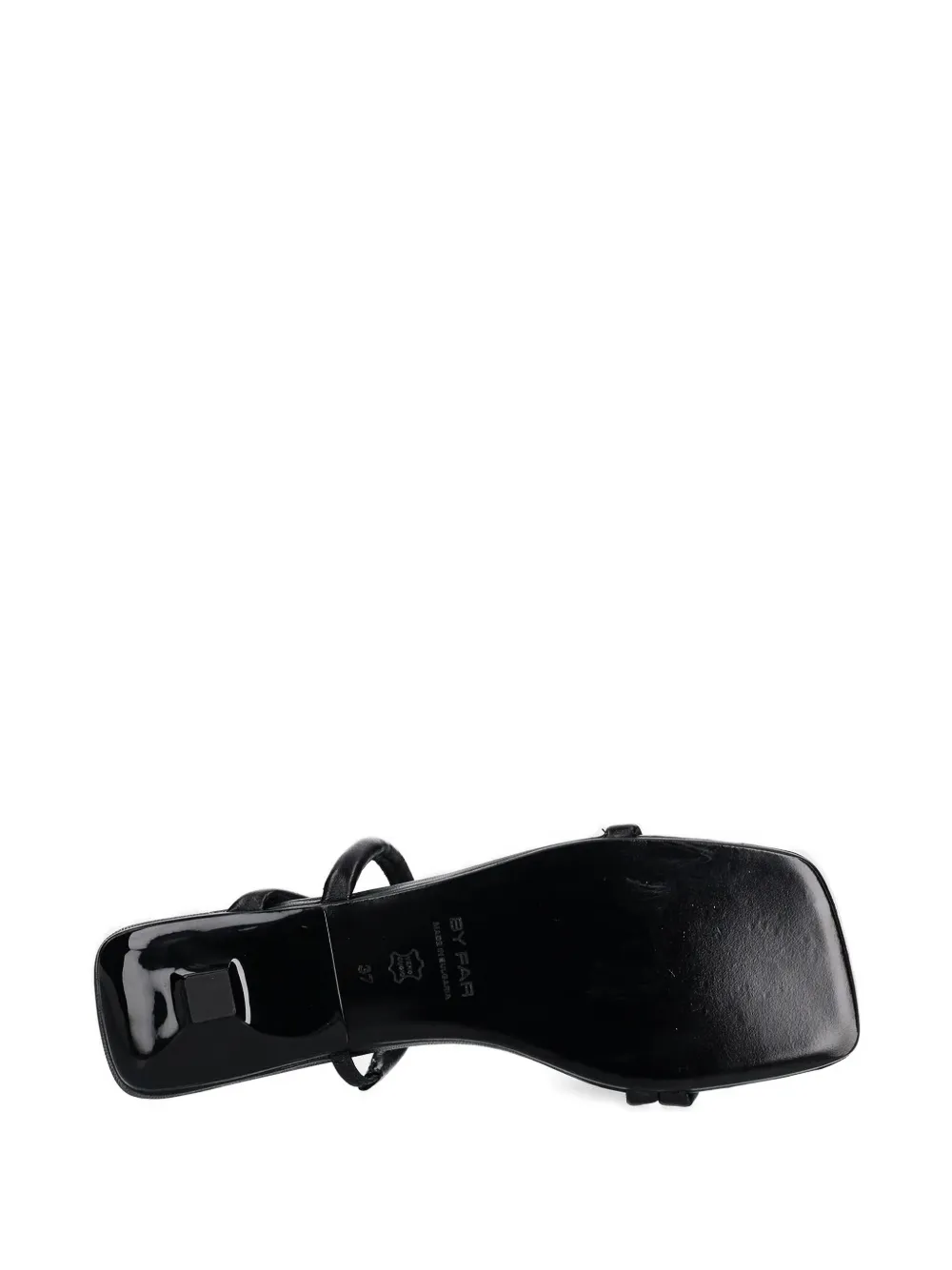 By Far 35mm Leather-wrapped Kitten-heel Slides In Black