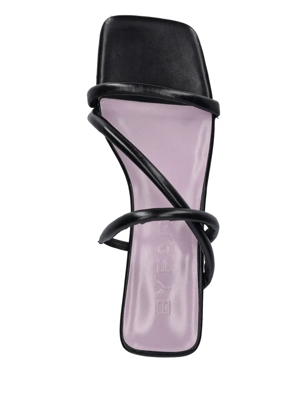 By Far 35mm Leather-wrapped Kitten-heel Slides In Black