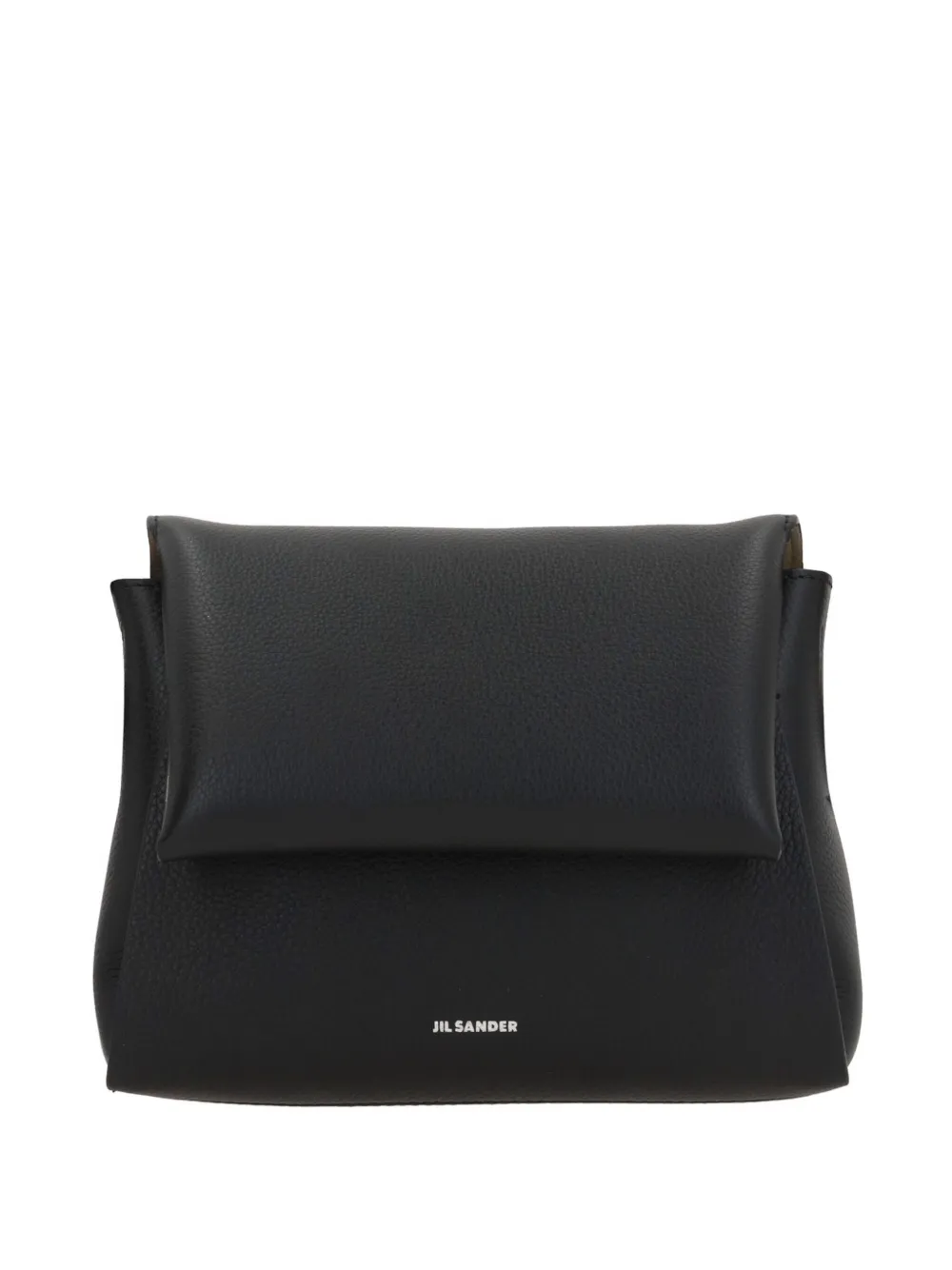 Jil Sander Schoudertas met omslag Zwart