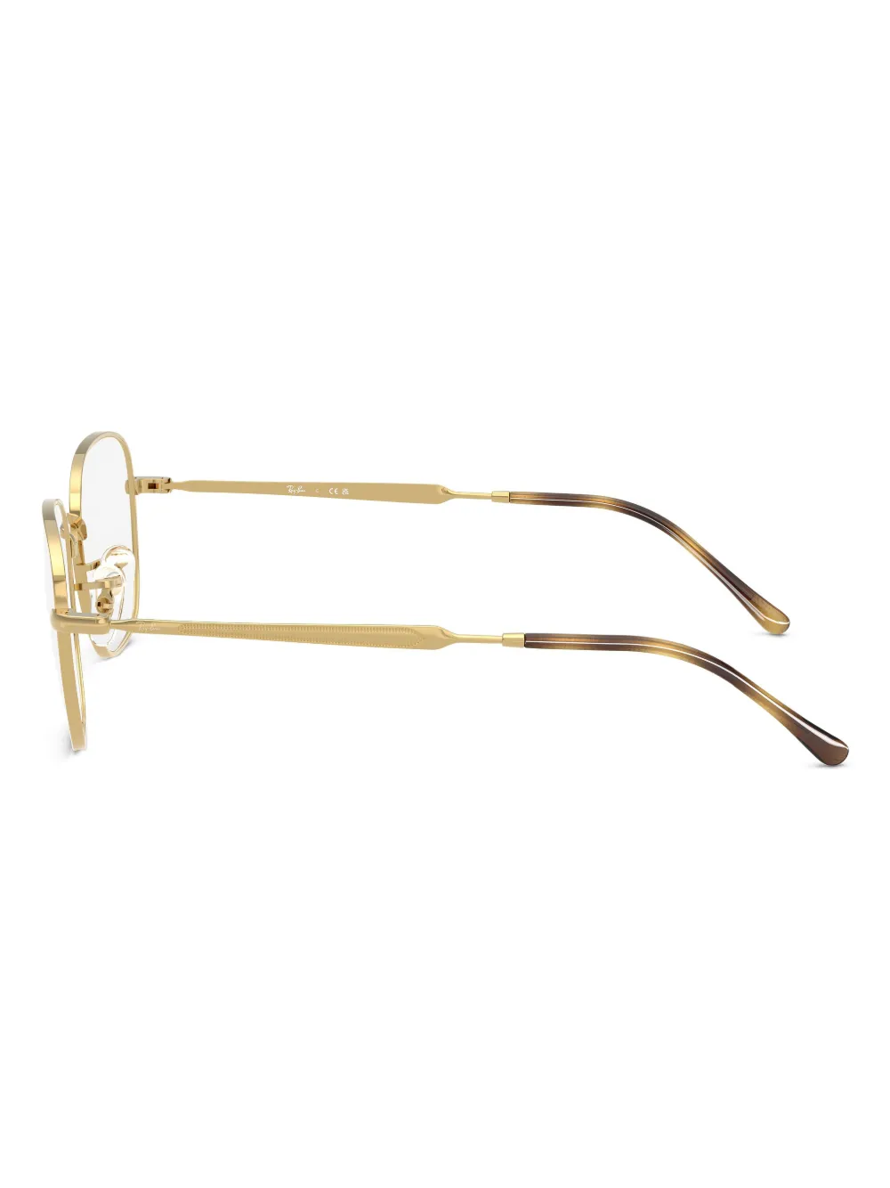Ray Ban Square-frame Glasses In Gold