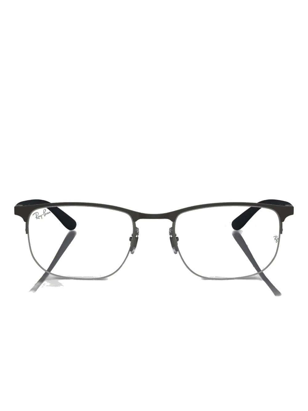 Ray-Ban RB6513 metal-frame rectangular glasses - Argento