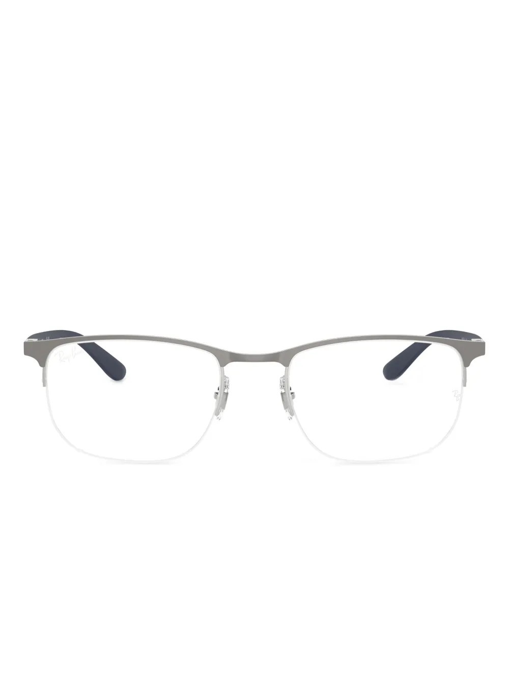 Ray-Ban RB6513 metal-frame rectangular glasses | Silver | Image 1