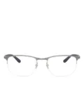 Ray-Ban RB6513 metal-frame rectangular glasses - Silver