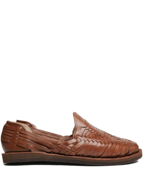 Chamula Cancun woven leather loafers