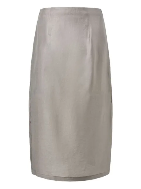 Amomento dart-detailing midi skirt