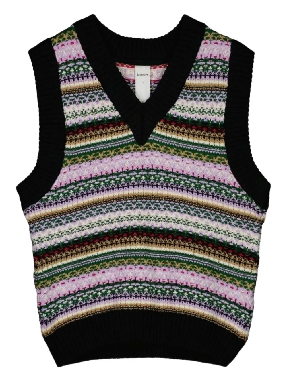Kowtow Bloom  V-neck vest | Black | Image 1