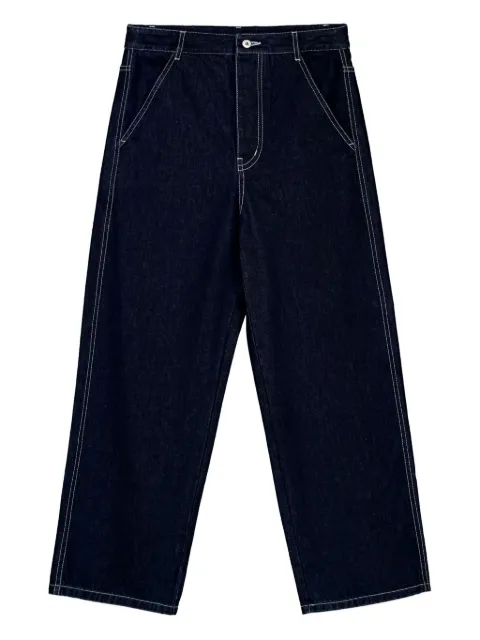 Kowtow contrast-stitching barrel jeans