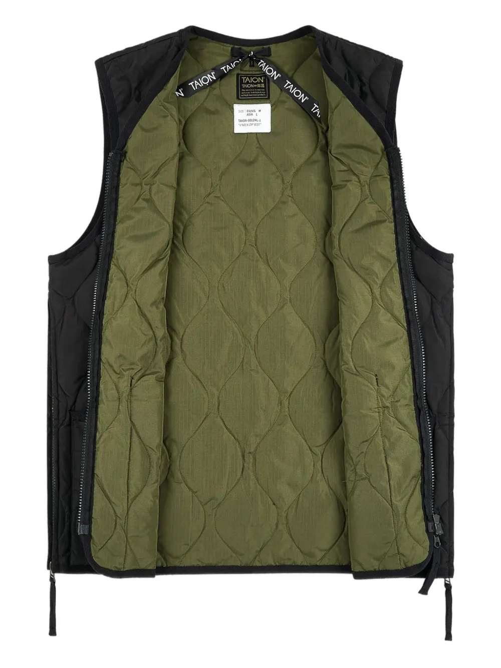 Taion Bodywarmer met V-hals Zwart