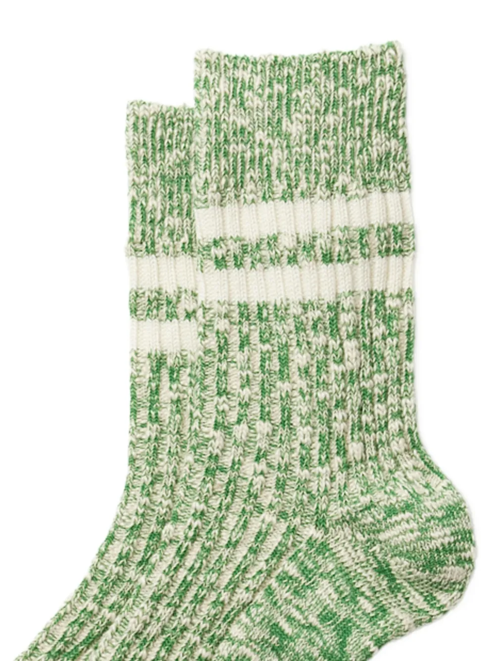 RoToTo slub-knit stripe-detail socks | Women | Image 2