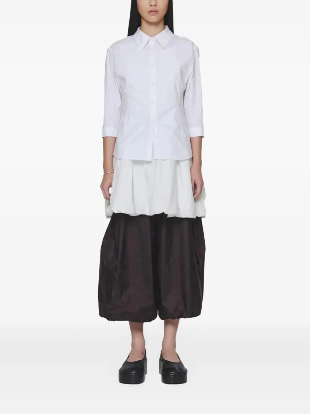 Amomento Blouse met cropped mouwen - Wit