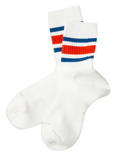 RoToTo stripe-detail crew socks