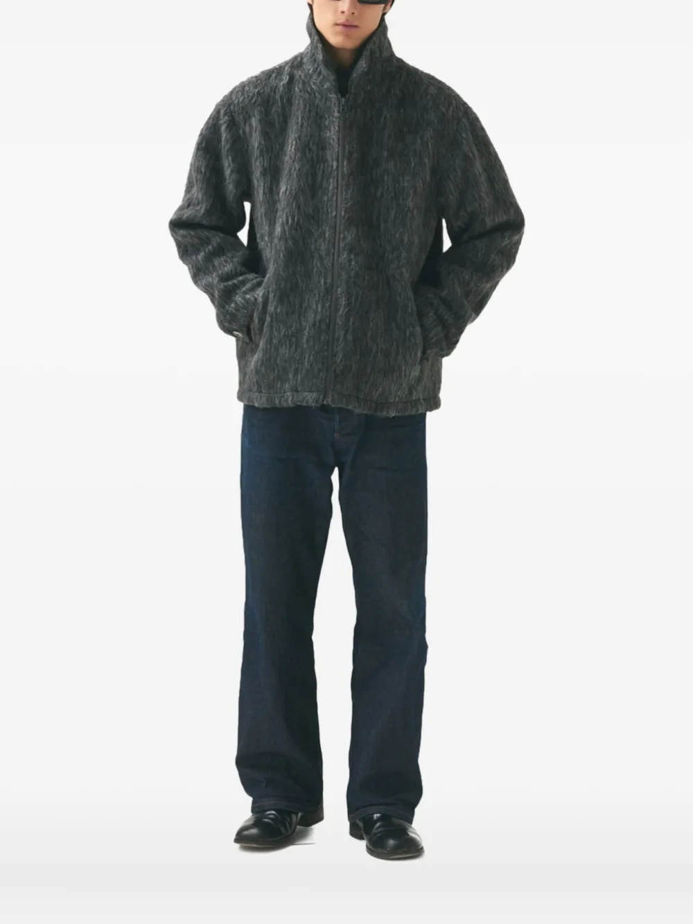 Welter Shelter pocket zip-up cardigan - Grigio