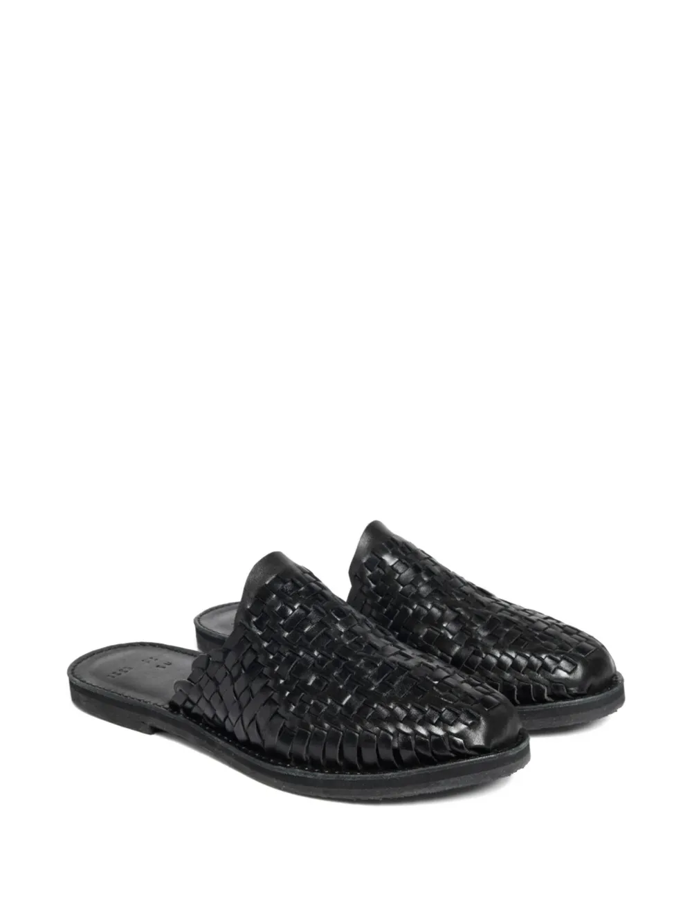 Chamula Polanco woven leather mules | Image 2