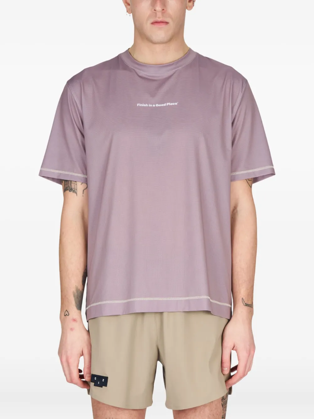 UNNA T-shirt met print Paars