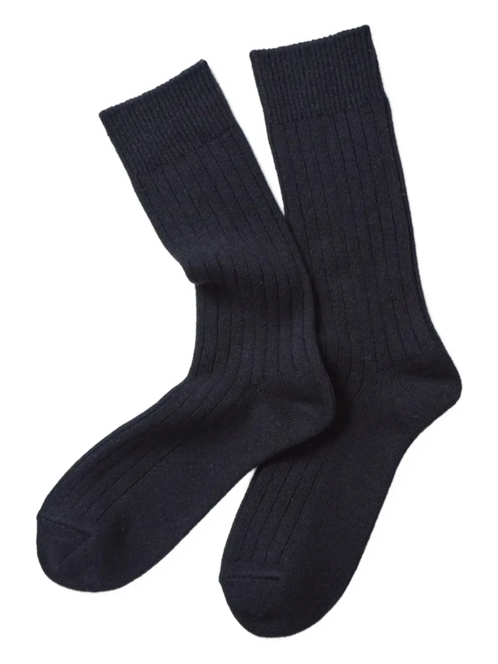 RoToTo ribbed crew socks | Black | Image 1