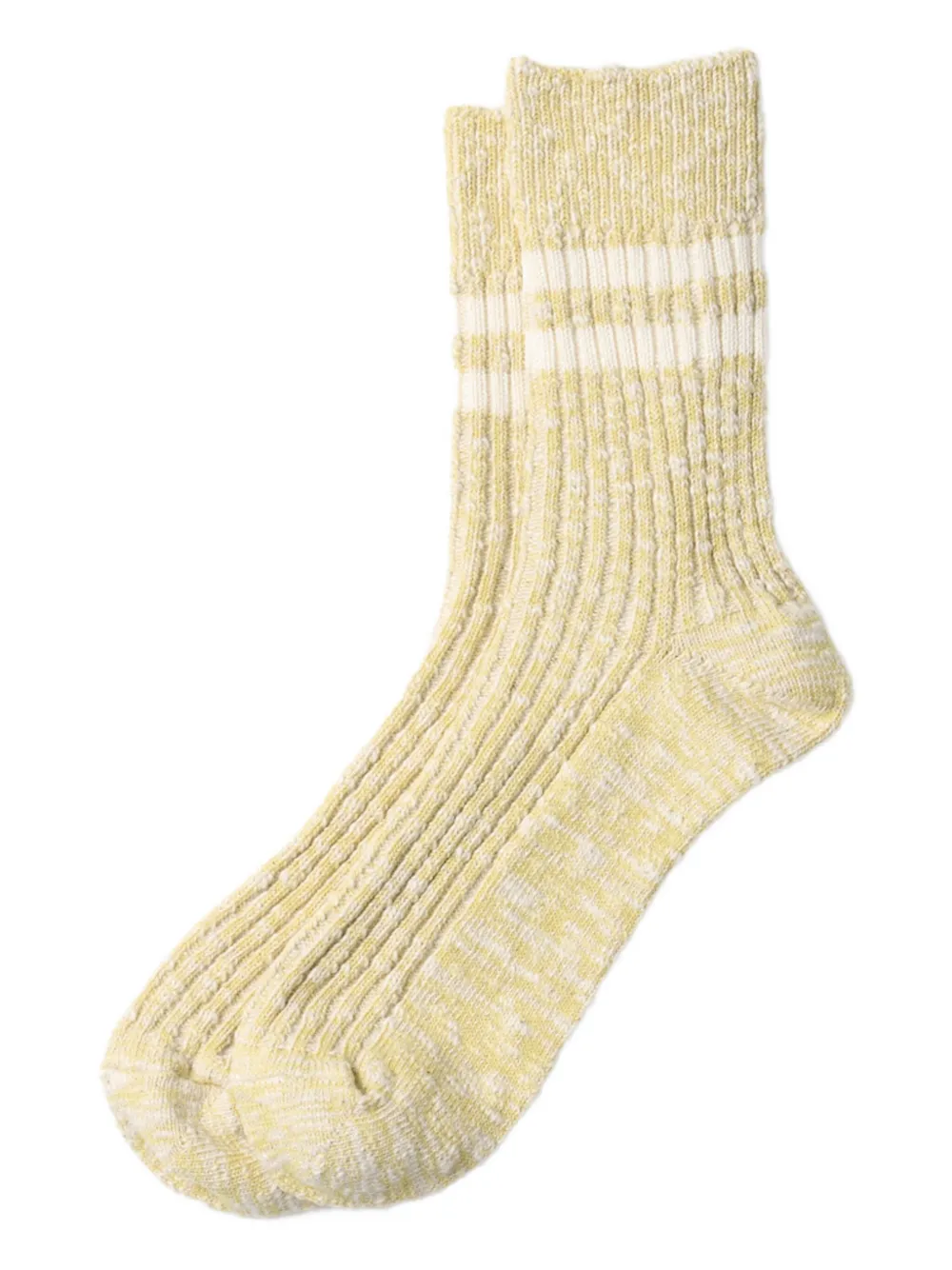 RoToTo slub-knit stripe-detail socks | Yellow | Image 1