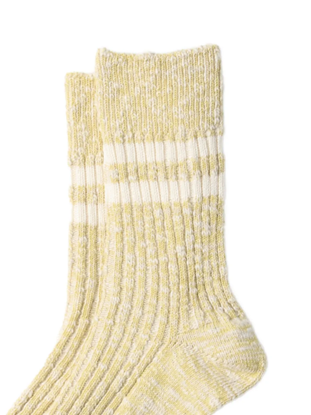 RoToTo slub-knit stripe-detail socks | Women | Image 2