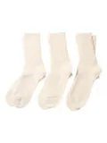 RoToTo ribbed socks (pack of three) - Neutrals