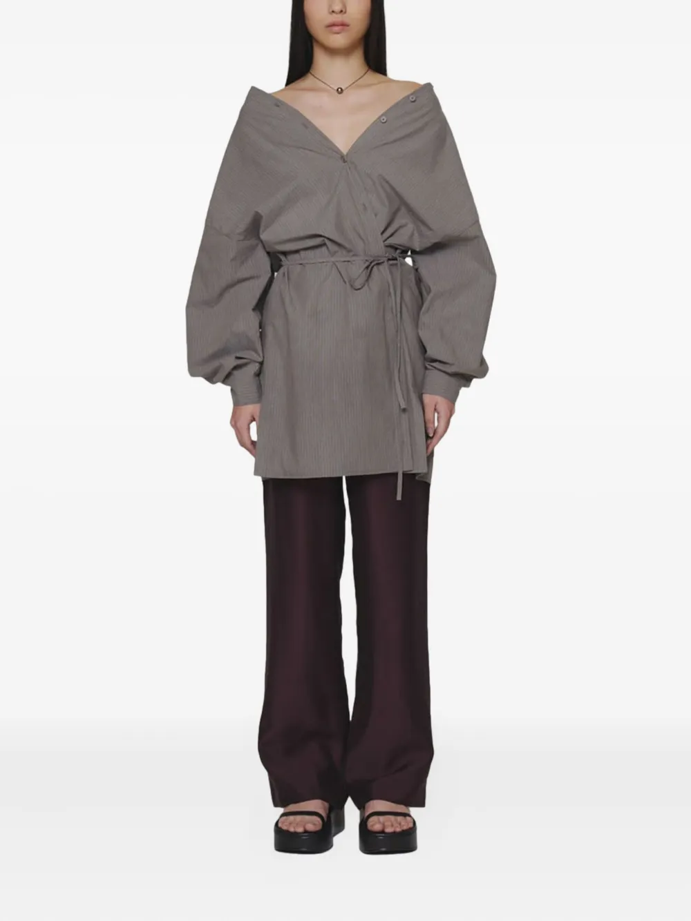 Amomento Broek met trekkoord Rood